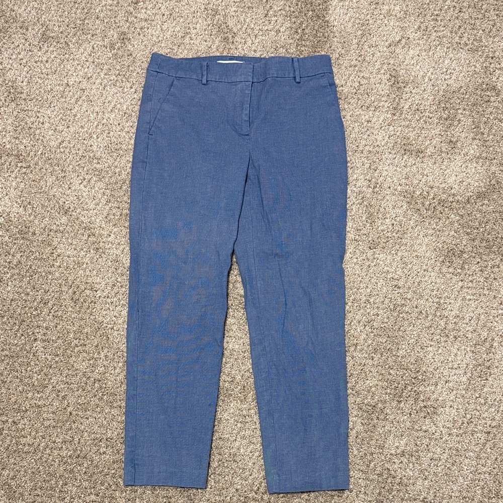 LOFT Textured Blue Trousers